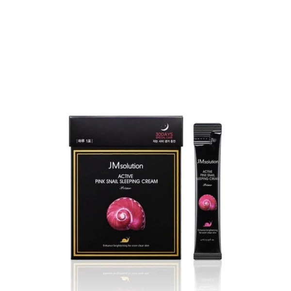JMsolution Обновляющая ночная маска с муцином улитки Active Pink Snail Sleeping Cream Prime (3 мл)