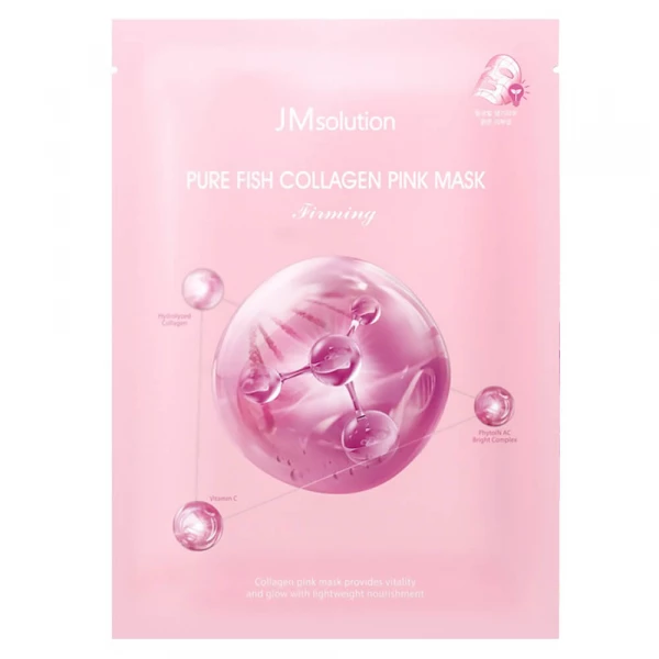 JMsolution Укрепляющая маска с коллагеном для сияния кожи Pure Fish Collagen Pink Mask (30 мл)