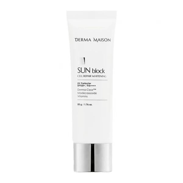 MEDI-PEEL Осветляющий солнцезащитный крем для лица Derma Maison Sun Block Cell Repair Whitening SPF 50+ PA++++  (50 г)