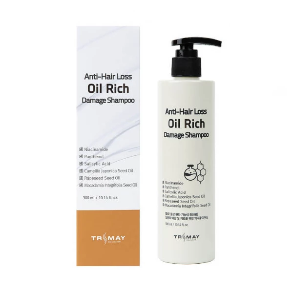 TRIMAY Питательный шампунь для поврежденных волос Anti-Hair Loss Oil Rich Damage Shampoo (300 мл)