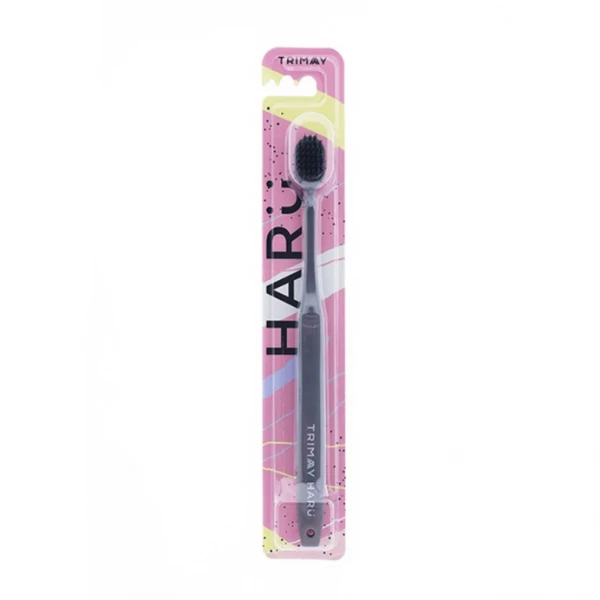 TRIMAY​​​​​​​ Зубная щетка с угольным напылением Haru Charcoal Toothbrush