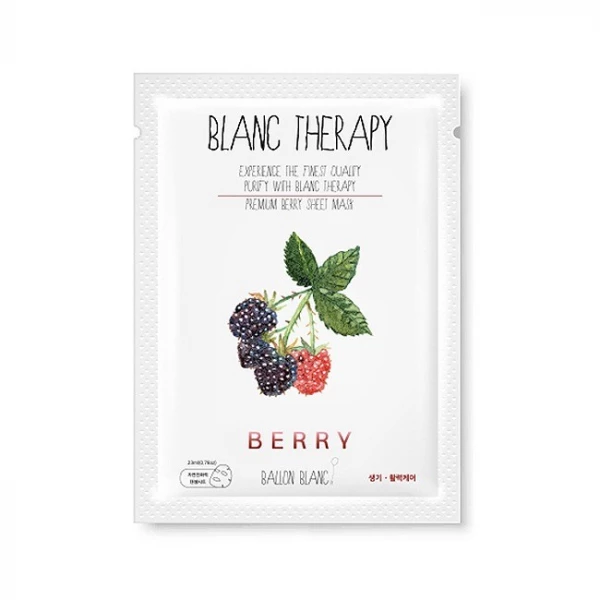 BALLON BLANC Омолаживающая укрепляющая тканевая маска для лица с черникой Berry Sheet Mask (23 мл)