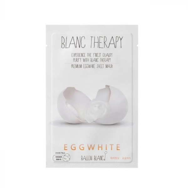 BALLON BLANC Тканевая яичная маска для жирной кожи лица Eggwhite Sheet Mask (23 мл)