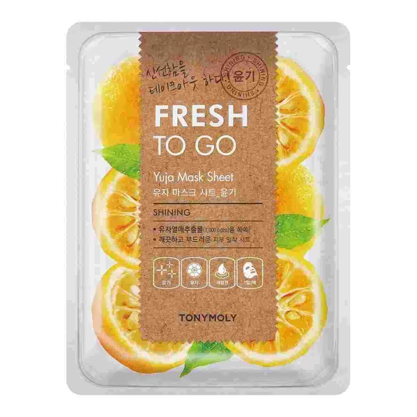 TONY MOLY Тканевая маска для лица с экстрактом юдзу Fresh To Go Yuja Mask Sheet 