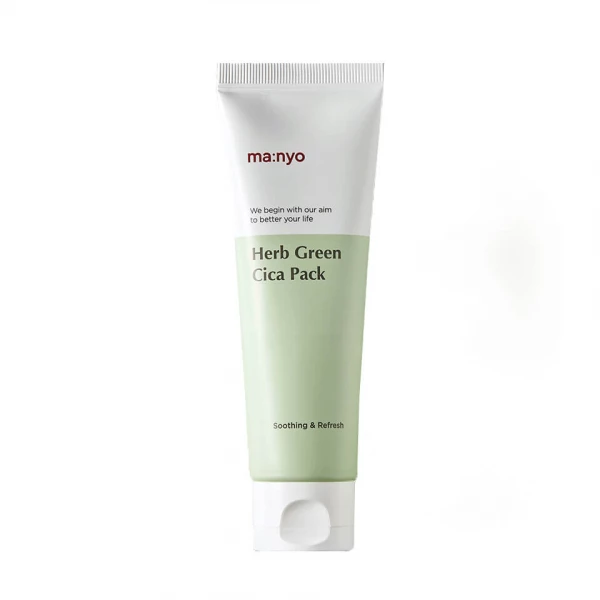 Manyo Успокаивающая маска для лица с экстрактом зеленого чая Herb Green Cica Pack (75 мл)