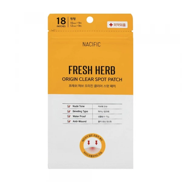 NACIFIC Локальные антибактериальные патчи от воспалений Fresh Herb Clear Spot Patch (18 шт)