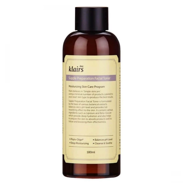 Dear, Klairs Тонер для лица с фито-олиго комплексом Supple Preparation Facial Toner (180 мл)