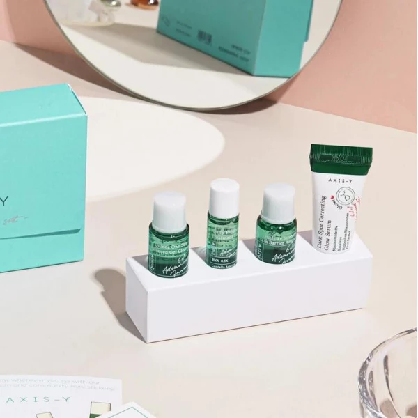 AXIS-Y Успокаивающий набор миниатюр The Mini Glow Set (8 мл + 5 мл + 5 мл + 5 мл)