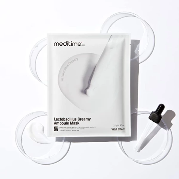 Meditime Маска для восстановления кожи с пробиотиками Lactobacillus Creamy Ampoule Mask (27 г)